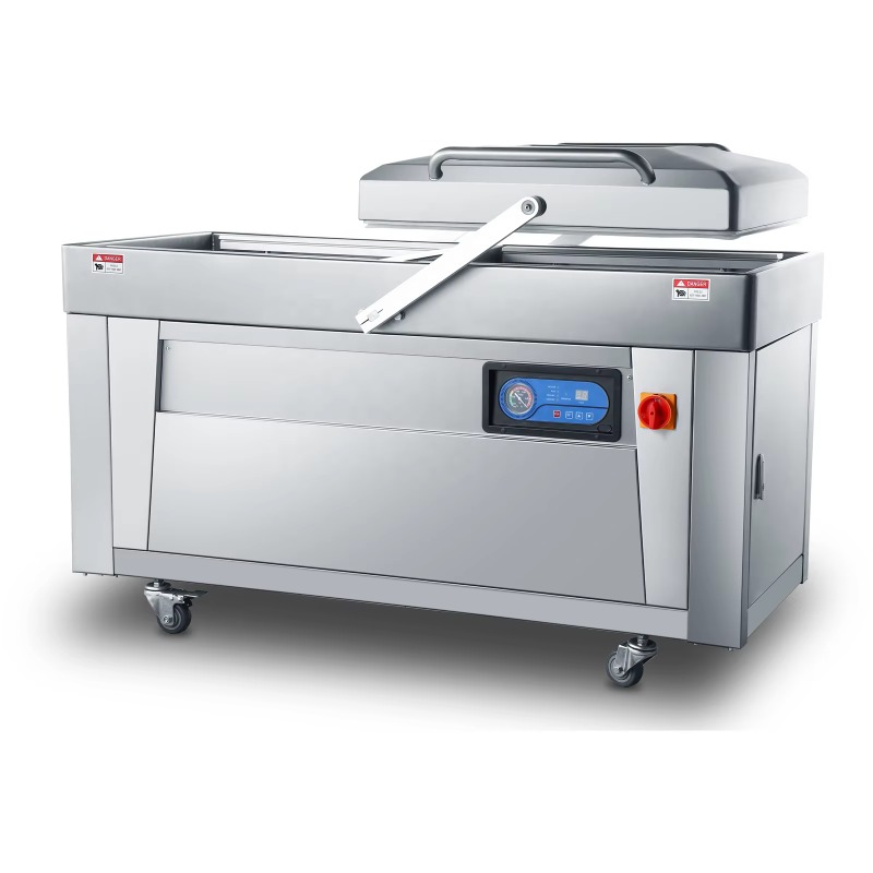 Food Vacuum Sealer Machine - เครื่องซีลสูญญากาศแบบอัตโนมัติ 4 แท่งซีล แบบสองห้อง สำหรับบรรจุภัณฑ์เนื้อสัตว์ อาหาร