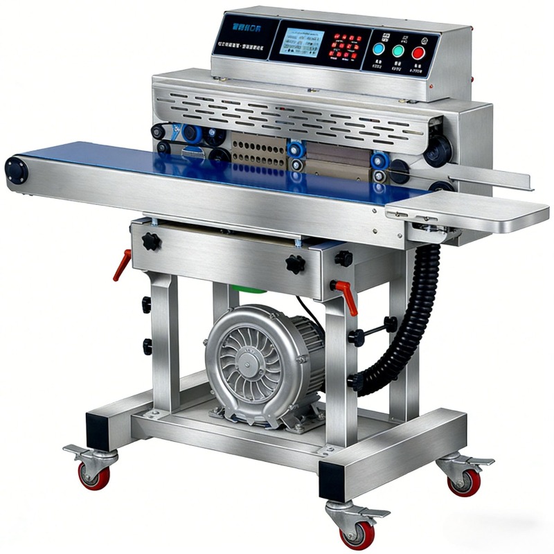 Food Vacuum Sealer Machine - เครื่องซีลสูญญากาศสำหรับอาหารเชิงพาณิชย์ ระบบซีลบรรจุภัณฑ์สูญญากาศอุตสาหกรรม ระบบพิมพ์วันที่ด้วยเลเซอร์อัตโนมัติเต็มรูปแบบ