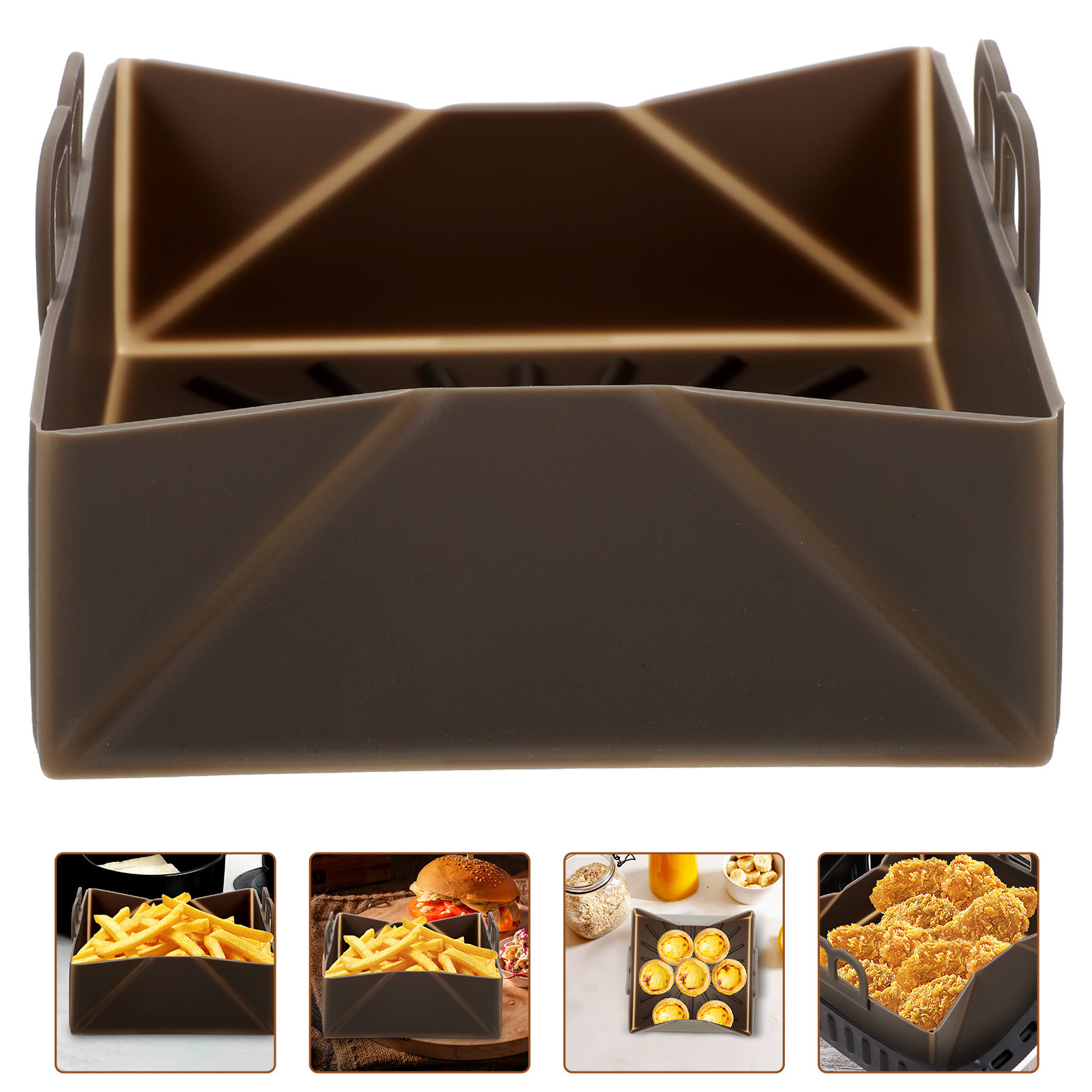 แผ่นรองซิลิโคนสำหรับหม้อทอดไร้ - Air Fryer Silicone Pot Liner บทวิจารณ์และราคา