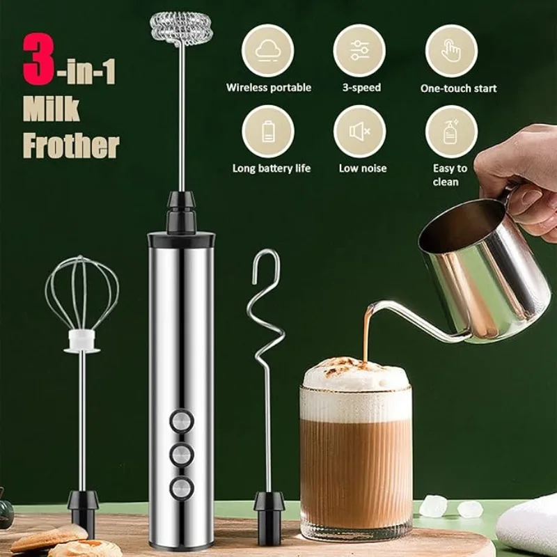 เครื่องตีฟองนมไฟฟ้าแบบมือถือ 3 - Electric Milk Frother Handheld บทวิจารณ์และราคา