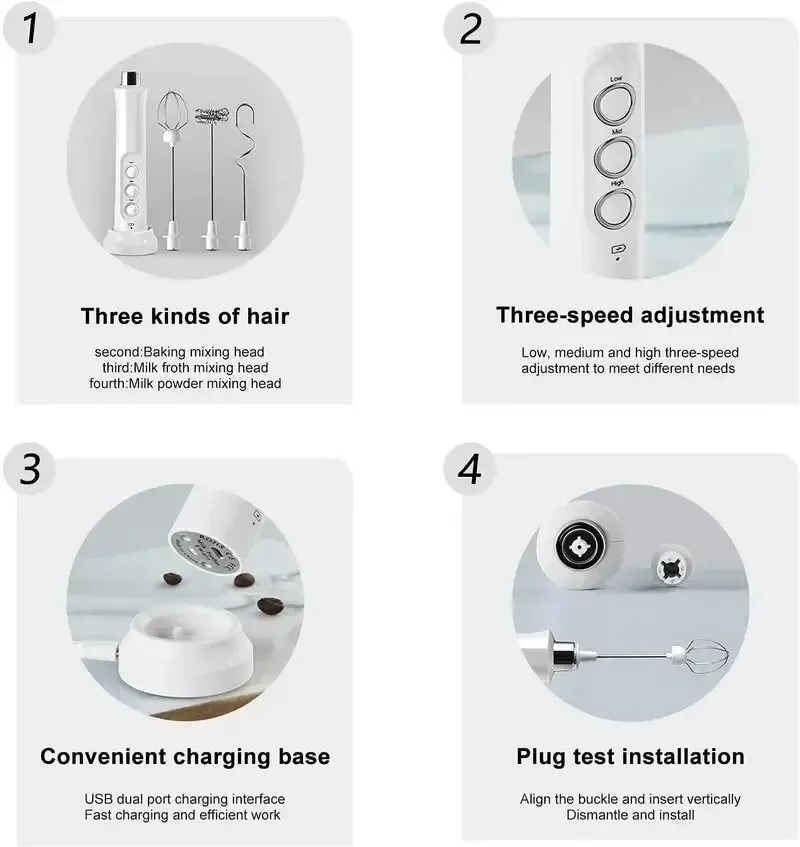 เครื่องตีฟองนมไฟฟ้า 3 in 1 แบบ - Electric Milk Frother Handheld บทวิจารณ์และราคา